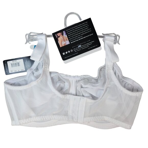 Bali Flower Full Coverage Support Bra White 36DDD Breathable Back Smoothing NWT - Picture 4 of 10